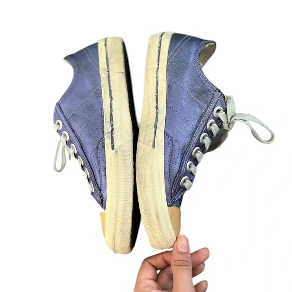 GOLDEN GOOSE VSTAR2 Laminated Metallic Leather Sneakers